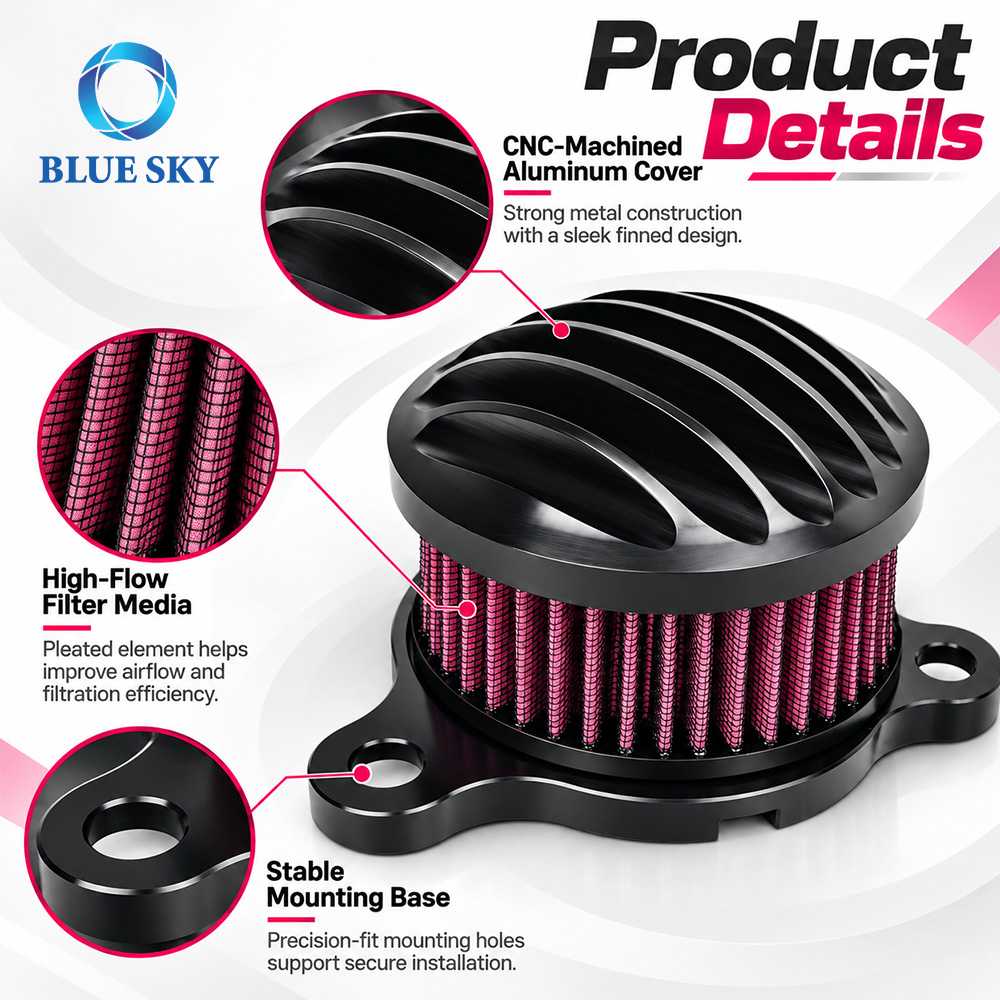 Kit de filtro de aire compatible con Harleys-Davidsons Sportster XL883 XL1200