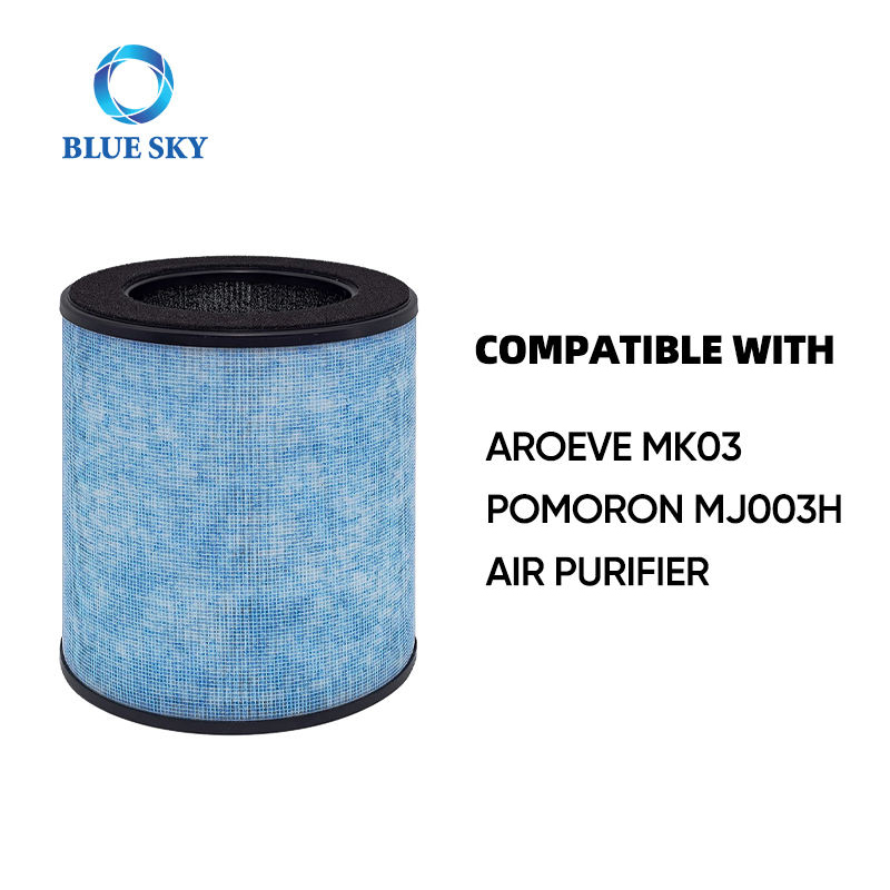 Filtros HEPA H13 compatibles con piezas de purificador de aire AROEVE MK03 POMORON MJ003H 