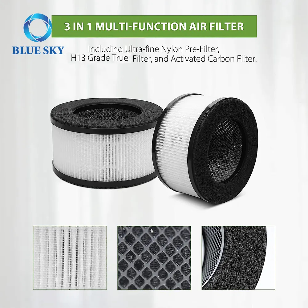 Filtro de repuesto BS-01 H13 True HEPA Compatible con purificador de aire Slevoo BS-01 parte BS01