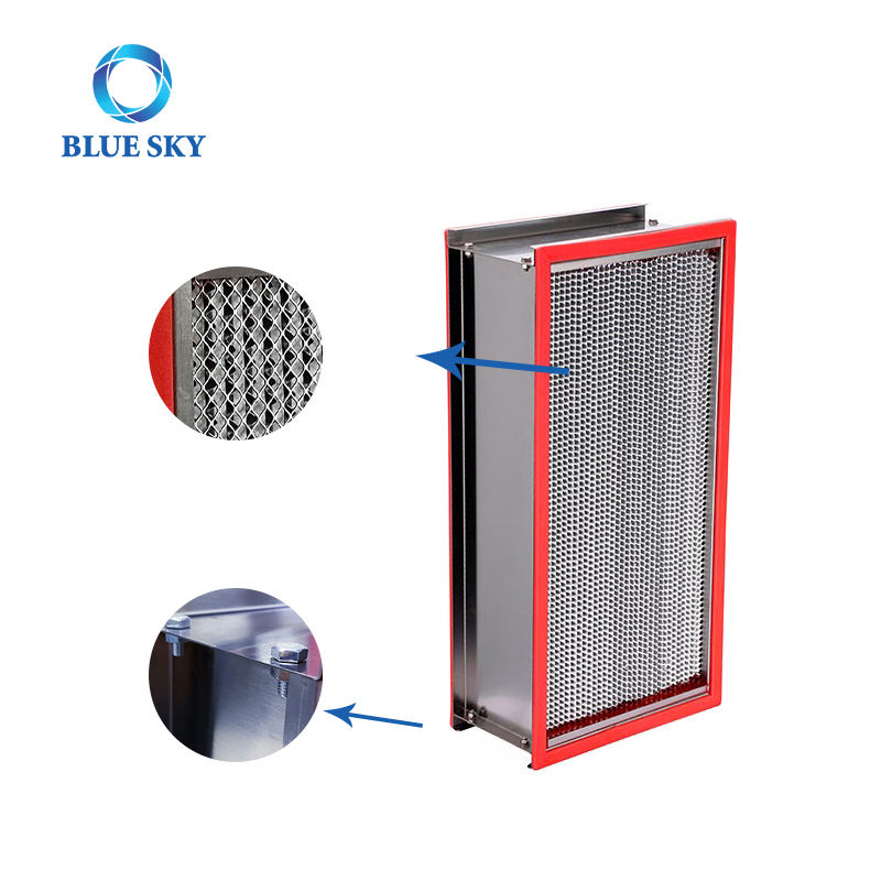 Filtro de aire resistente a altas temperaturas de la HVAC del filtro HEPA del acero inoxidable