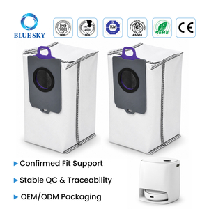 Bolsas de recolección de polvo para robot aspirador compatibles con bolsas de repuesto para estación de acoplamiento autovaciable Narwal