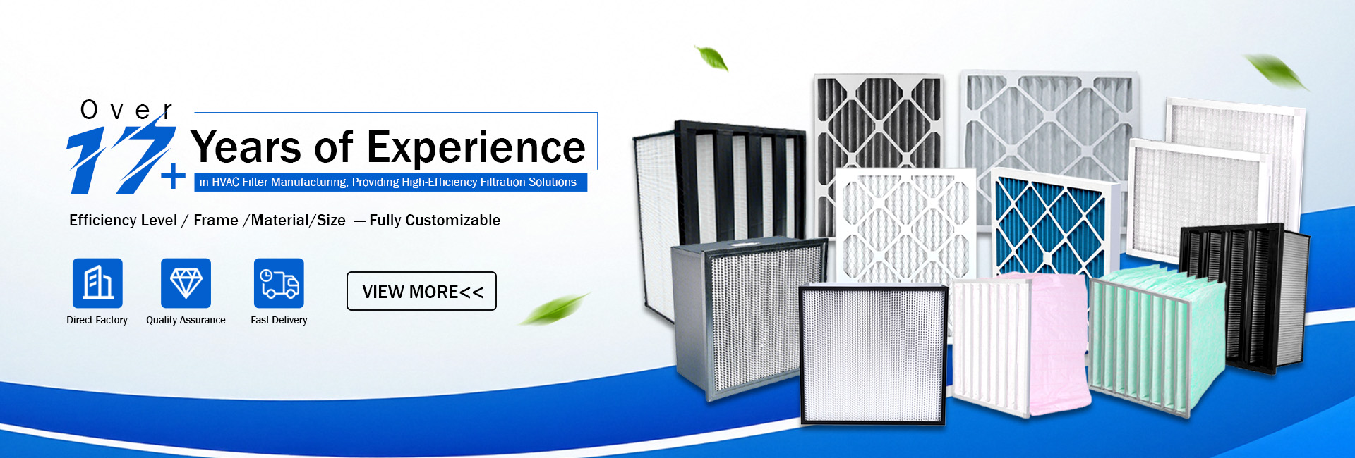 17 a&ntilde;os de experiencia en el fabricante de filtros de aire HVAC Blue Sky Filter.jpg