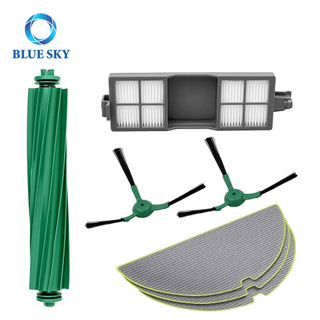 Kit de piezas de repuesto para iRobot Roomba Serie 205: cepillo giratorio, cepillo lateral, trapeador y filtro HEPA