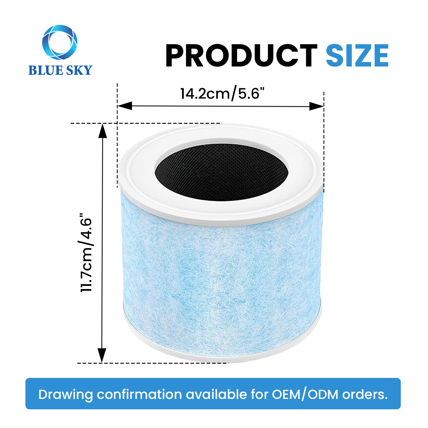 Filtro de carbón HEPA 4 en 1 H13 compatible con el purificador de aire Momcozy AP01