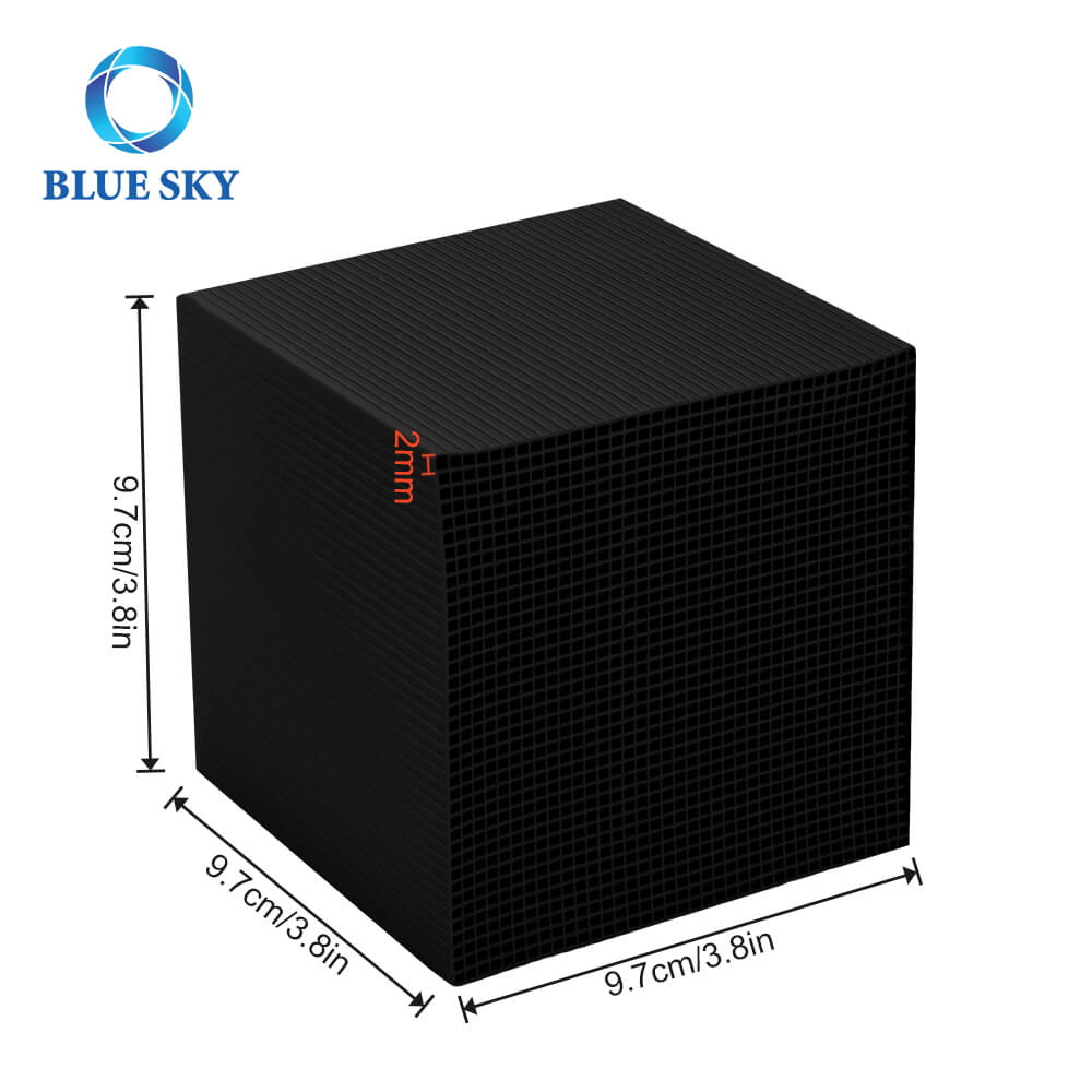 Filtro de carbón activado en forma de panal: filtro de carbón impermeable de grado industrial para tratamiento de gases residuales