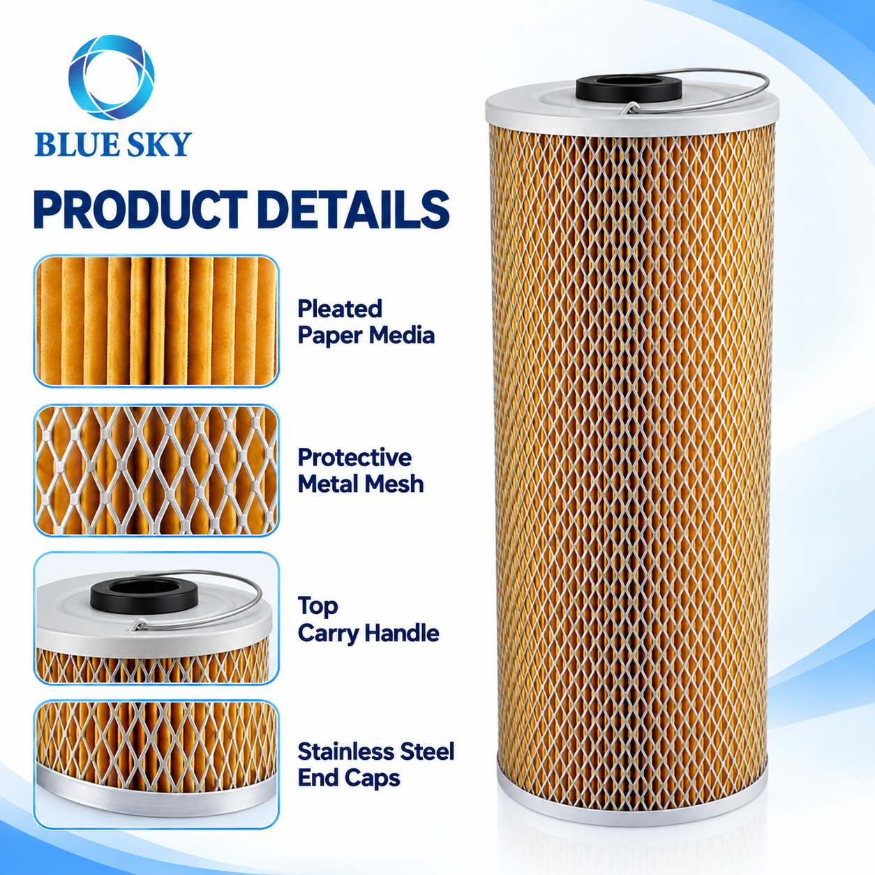 Filtro de corte de alambre EDM de 5 micrones 150 × 33 × 350 mm