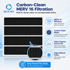 Filtro de aire plisado MERV 16 HVAC 20x25x5 compatible con el sistema de horno Lennox X6675 HCC20-28