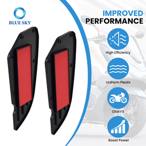 Reemplazo de filtro de aire para motocicleta de alto flujo para filtro de entrada de aire del motor KYMCO Downtown 300/300i/350/350i