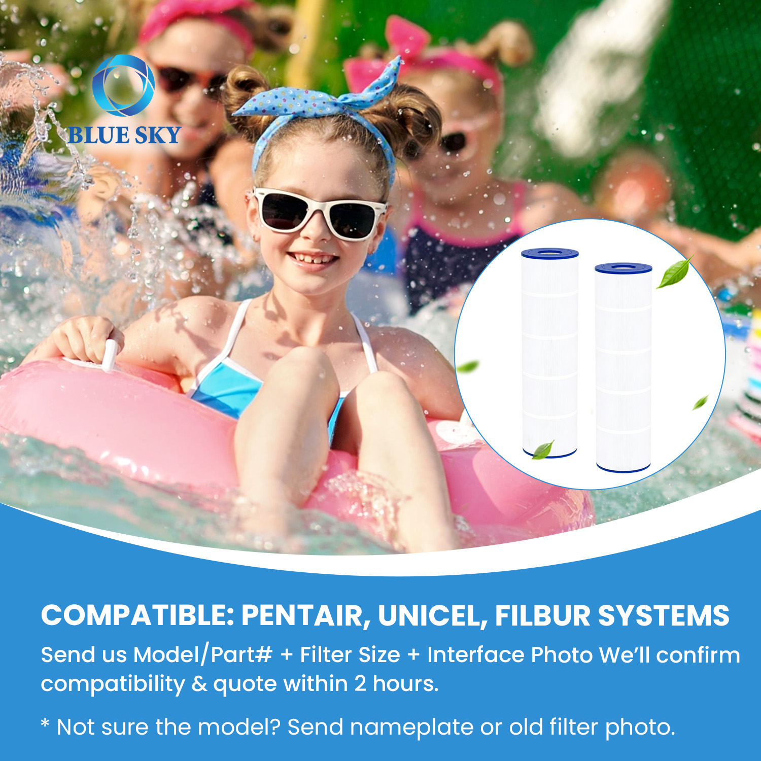 Juego de cartuchos de filtro de piscina CCP420 aptos para Pentairs Clean & Clear Plus 420 R173576 PCC105 FC-1977