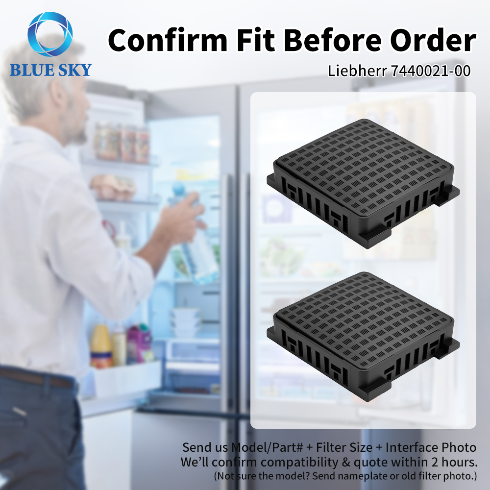 Reemplazo de filtro de aire de refrigerador de carbón activado apto para Liebherrs 7440021-00, cartucho de filtro de refrigerador de eliminación de olores