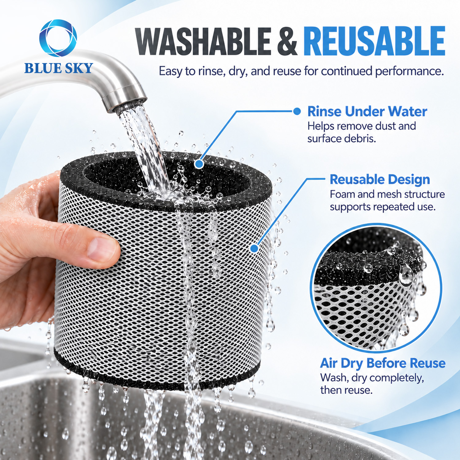 A04-1725-034 Almohadilla evaporadora de humidificador compatible con Skuttles