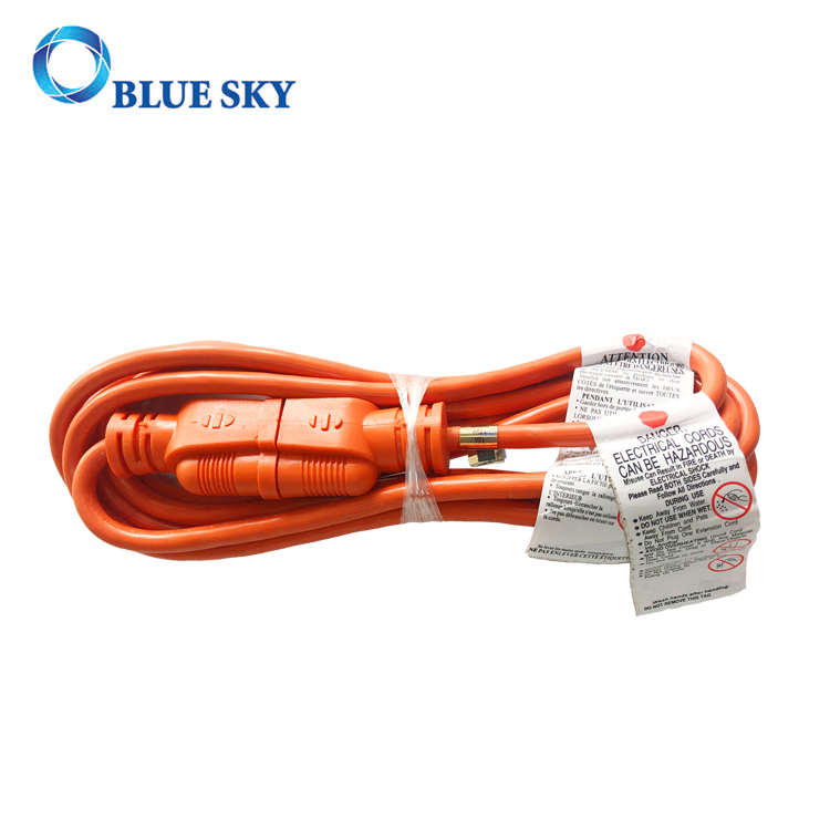Cable de alimentación eléctrica y cable de extensión naranja de 3 m para aspiradoras