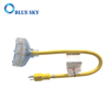 Conector Transparente Extensión Amarilla 60 Cm Cable De Alimentación Eléctrica Cable Para Aspiradoras