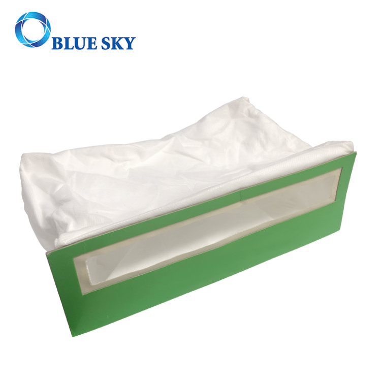 Bolsas de filtro de polvo HEPA para aspiradora, tablero de tarjeta verde no tejido reutilizable