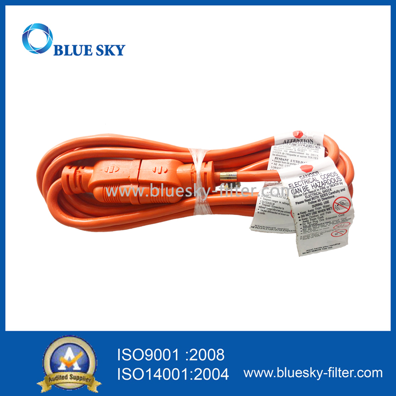 Cable de alimentación eléctrica y cable de extensión naranja de 3 m para aspiradoras