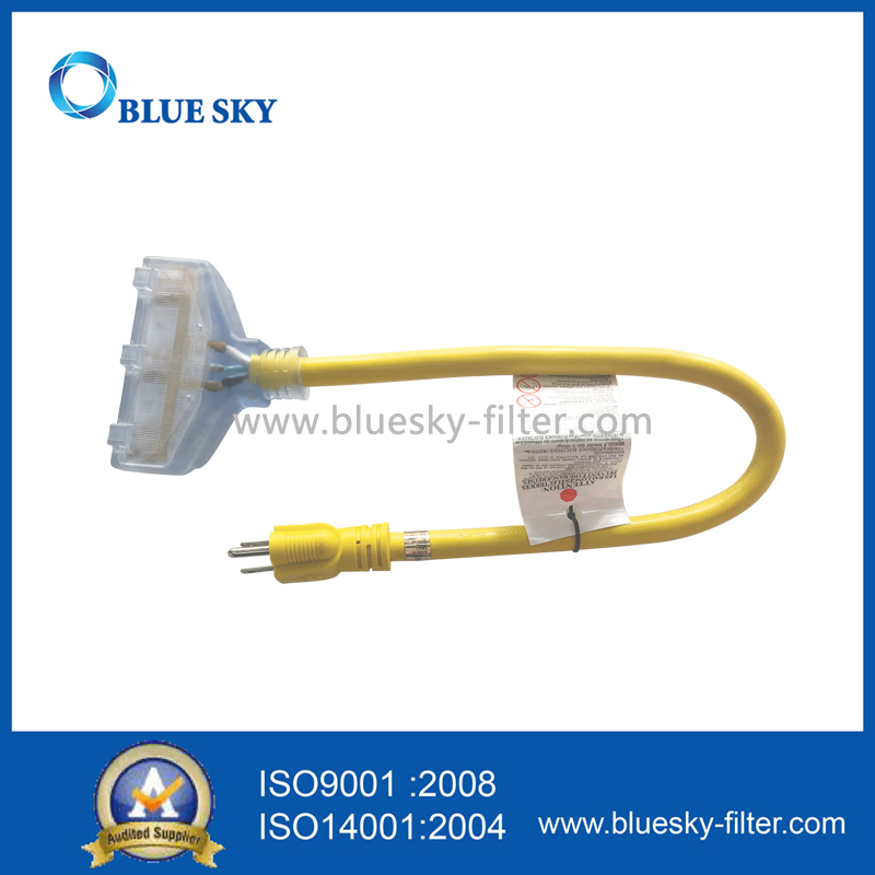 Conector Transparente Extensión Amarilla 60 Cm Cable De Alimentación Eléctrica Cable Para Aspiradoras