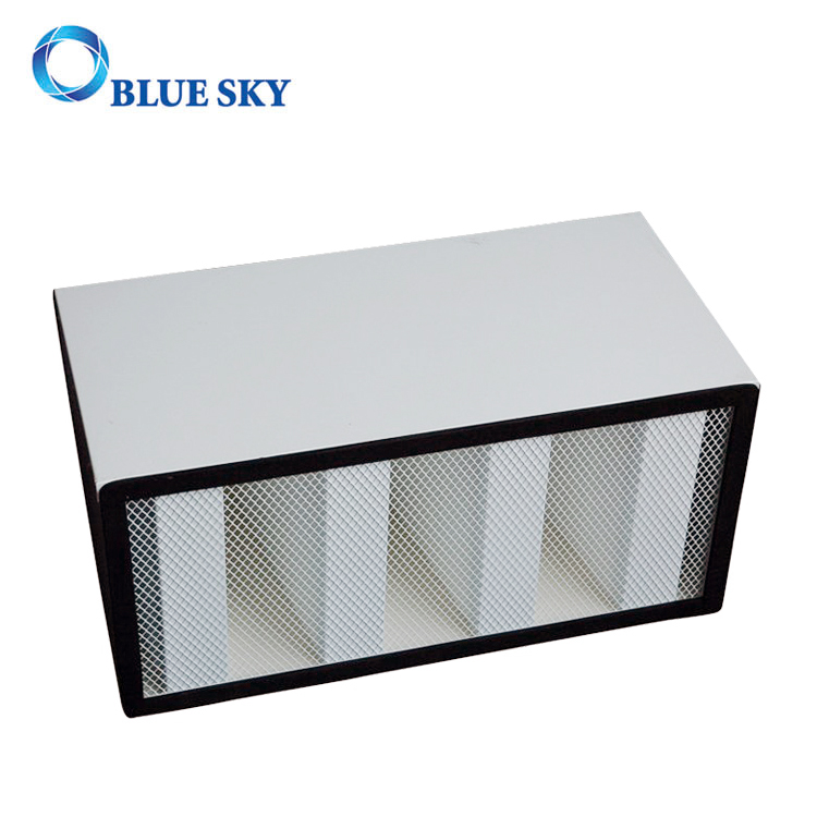 585X277X292mm Marco de aluminio V-Bank H14 HVAC Filtros HEPA para calefacción, ventilación y aire acondicionado